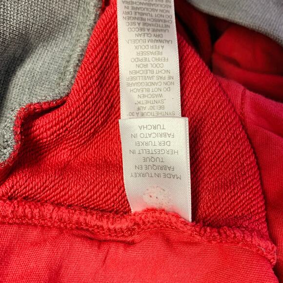 PS by PAUL SMITH Size L Red Blue Mixed Fabrics Cotton Hooded Sweatshirt - Picture 5 of 7